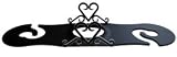 Heart Wine Bottle Caddy / Wine Glass Holder - Wine for Two - Wrought Iron