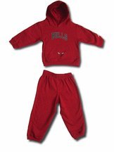 Chicago Bulls Boy's Basic Fleece Hoodie and Pant Set from Adidas