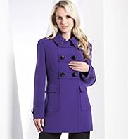 Petite Double Breasted Mid Length Coat