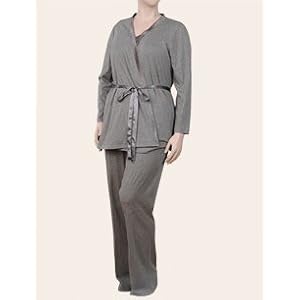 Motherhood Maternity: Plus Size Long Sleeve V-neck Babydoll Nursing Pajama Set