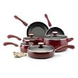 Paula Deen, 12512, 15 Piece Porcelain Cookware Set, Red