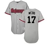 Brandon Webb Jersey: Arizona Diamondbacks Adult Away Grey #17