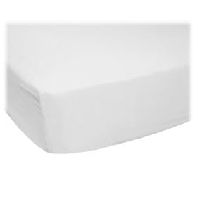 Fitted Pack N Play (Graco Square Playard) Sheets - Organic White Jersey Knit - Made In USA