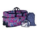 Vera Bradley Luggage 22 Roll Along Duffel Pullman Luggage - Pink