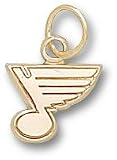 St Louis Blues Note Logo 5/16" 10K Charm/Pendant