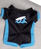 Blue & Black Surfboard Wetsuit Outfit fit Webkinz, Shining Star & 8-10 Make Your Own Stuffed Animals