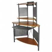 LLR44501 - Computer Workstation,41-3/4x21-3/4x60-3/4,Cherry/Charcoal