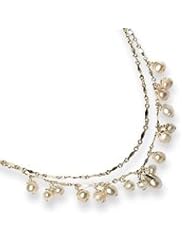 Sterling Silver White Freshwater Cultured Pearl Necklace - 16 Inch