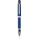 Sheaffer Valor Fountain Pen Medium Nib with Cartridges, Deep Blue Finish with Palladium Plate Trim (SH/9354-0)