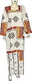 Womens Dress - Tunic Caftans Dress Long Sleeve Evening Gown Cotton Size L (kftn821)