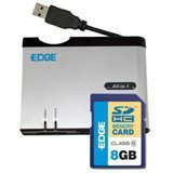 Edge All In One Reader with 8GB Sdhc Card