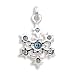 Small Snowflake Blue Crystal Charm