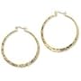 14k Vermeil Hammered Hoop Earrings- Large