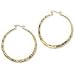 14k Vermeil Hammered Hoop Earrings- Large