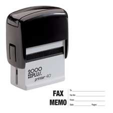 COS030727 - Stamp, Jumbo, Fax Memo, Print Area 15/16x2-3/8, Black
