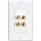 Dayton Audio WP-4B Wallplate Four Banana/Binding Post