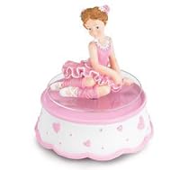 Pink Spinning Caucasian Ballerina Resin Music Box Plays Pink Spinning Caucasian Ballerina Resin Music Box Plays