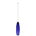 Besa Lighting QP-4395CM-SN Satin Nickel Zumi Quick-Connect Pendant for use with Monorail or Track Systems from the Zumi Collection featuring Cobalt Blue Matte Glass