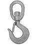 Campbell 1014 Drop-Forged Alloy Steel Latched Swivel Hoist Hook, Painted Orange, 11 Trade, 11 ton Working Load Limit