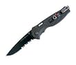 SOG Specialty Knives & Tools TFSA-97 Flash I with Combination Serrated and Fine Blade, Black TiNi