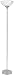 Lite Source LS-8540C/WHT Zett Torchiere Lamp, Chrome Base with White Plastic Shade