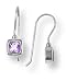 Boma Rounded Square Amethyst Earrings