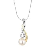 Akoya Cultured Pearl and Diamond Pendant