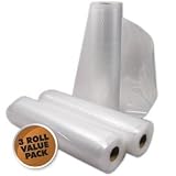 3 - 8x50' Vacuum Sealer Bag Rolls Commercial Grade FoodSaver Type