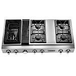 Jenn-Air 48 in. Pro-Style Gas Downdraft Cooktop with Grill and 4 Sealed Burners - JGD8348CD