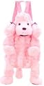 Plush Pink Poodle Backpack 18"