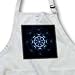 Magic Blue Flower Power Mandala - BLACK Full Length Apron With Pockets 22w X 30l