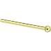 Solid 14KT Yellow Gold 1.5mm Ball Straight Fishtail 3/4 - 18 Gauge
