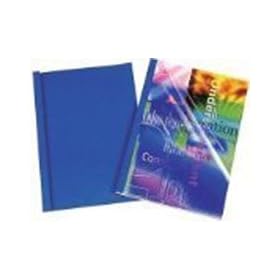 Fellowes CRC52252 1/16" Navy Blue Grain Thermal Binding Covers - 10 Pack