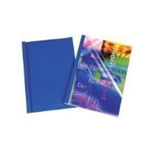 Fellowes CRC52252 1/16" Navy Blue Grain Thermal Binding Covers - 10 Pack