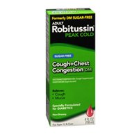 Robitussin Peak Cold - Sugar Free Cough and Chest Congestion DM, 4 Fl. Oz. (Value Bundle Pack of 3)