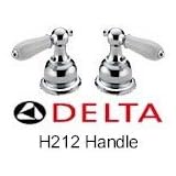 Buy Delta Faucet H212 Two Porcelain Lever Handle Kit with White Accents, Chrome by DELTA FAUCET