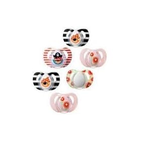 TOMMEE TIPPEE DECORATED CHERRY LATEX SOOTHER GIRLS MULTI-PACK
