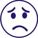 Sad Face Stamp - Blue