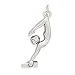 Girl Gymnastics Charm Sterling Silver