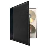CD DVD organizer - Large Leather like Storage Binder - Black - DVD Storage, Large CD Binder, CD Organizer, CD DVD Binder by DeluxeComfort.com