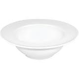 Porcelain Whiteware Crockery Set - Wide Rim Soup / Cereal Bowl - 710ml 25oz 228x228x73mm (Box 4)