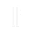 Alera Stackable Posts For Wire Shelving, 36 "High, Black, 4/Pack