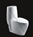 WHITE SEVERUS TOILET Dual Flush One Piece Modern European Italian Toilet Art Deco Concealed Trapway