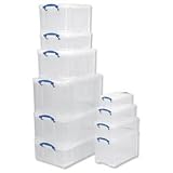 Produkt-Bild: Really Useful Kunststoff-Aufbewahrungsbox leicht robust stapelbar 24 Liter 290 x 465 x 270 mm transparent