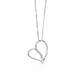 14k White Gold & Diamond Heart Journey Pendant Necklace- 18" (0.19ctw)