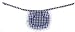 Dollhouse Miniature Blue Gingham Lace Apron