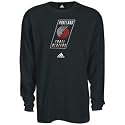 adidas Portland Trail Blazers Black Long Sleeve Thermal T-shirt