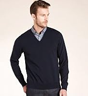 XXXL Autograph Cotton Rich Striped Mock Shirt Jumper