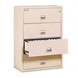 Fireproof Four Drawer Lateral 38W Parchment