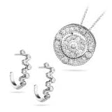 1 2 Ct Diamonds Jewelry Set in 14K White Gold